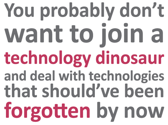 no to the technology dino
